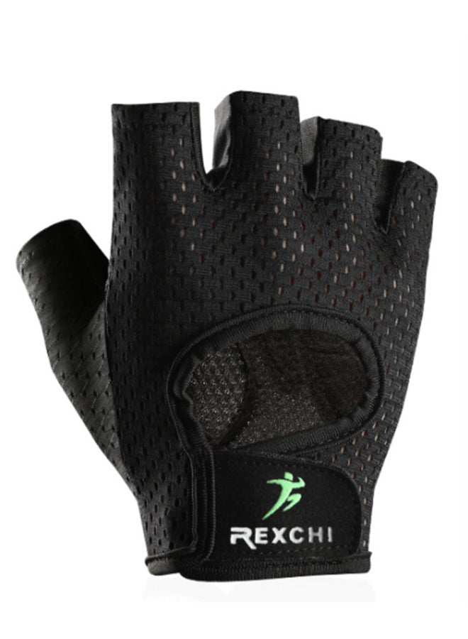 Training Half Finger Wrist Gloves Black
