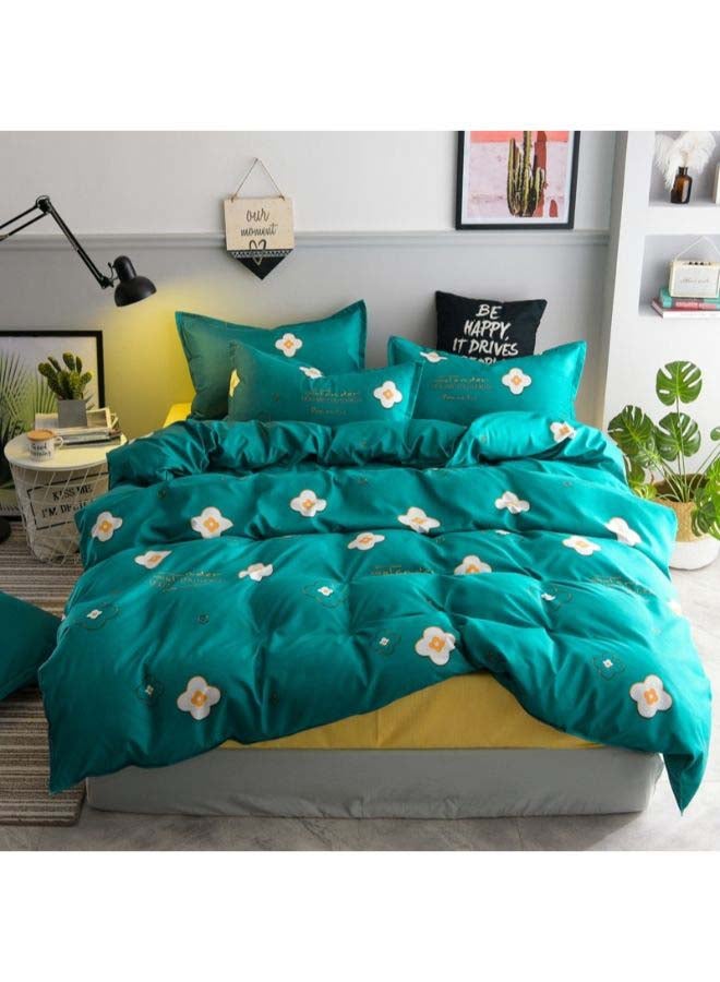 4-Pieces Of Fan Bao Bedding Set Polyester Green