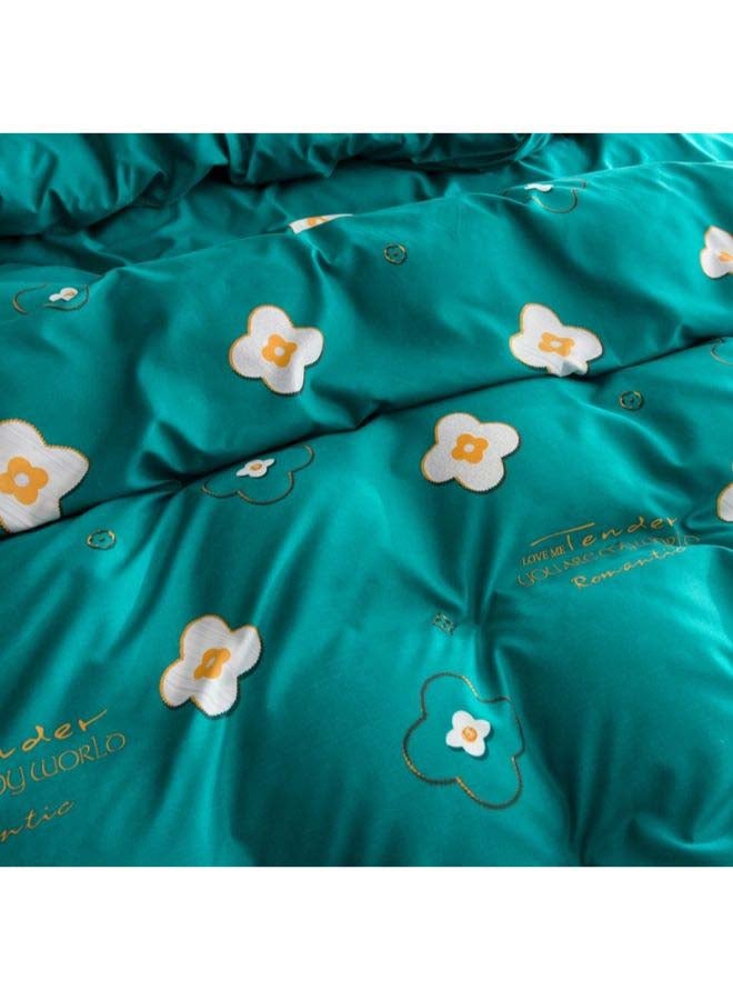 4-Pieces Of Fan Bao Bedding Set Polyester Green