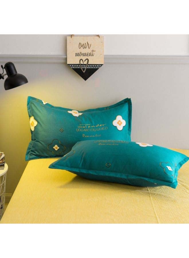 4-Pieces Of Fan Bao Bedding Set Polyester Green