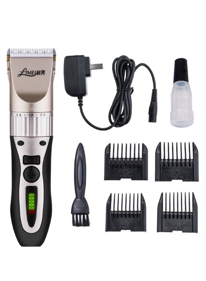 Professional Electric Dog And Cat Hair Clipper Black/Gold/Silver 1kg