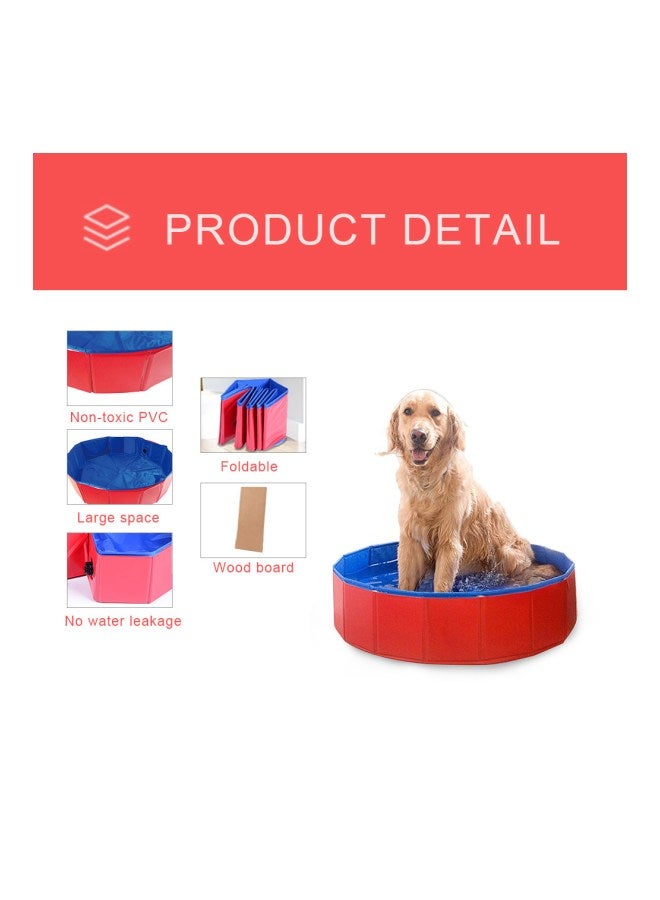 Foldable Pet Bathing Tub Red/Blue