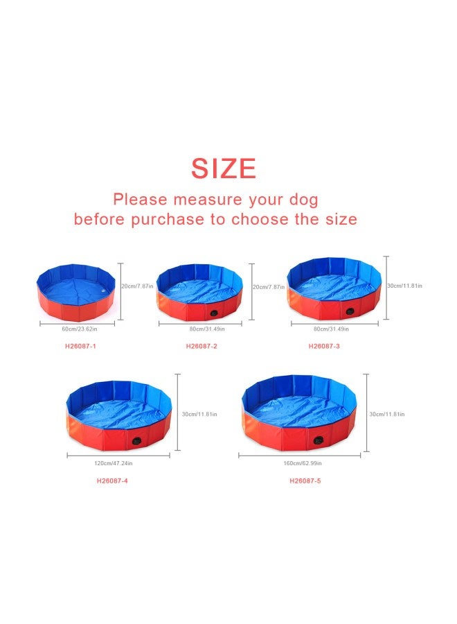 Foldable Pet Bathing Tub Red/Blue