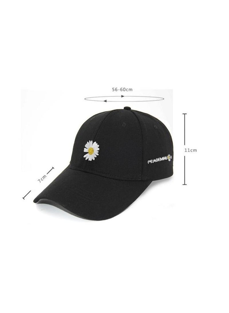 Little Daisy Baseball Cap Sunscreen Peaked Cap Girl Student Hat