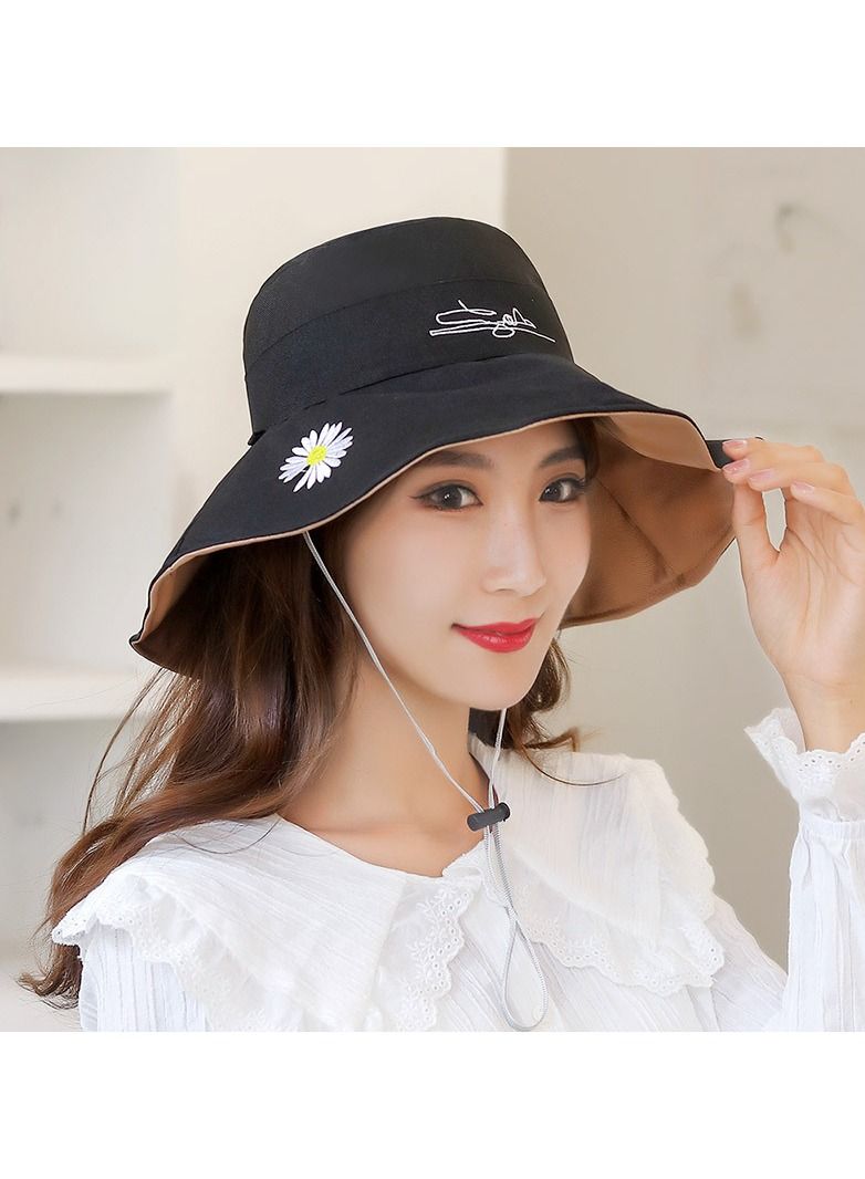 Little daisy beach hat ladies big brim hat sun protection hat