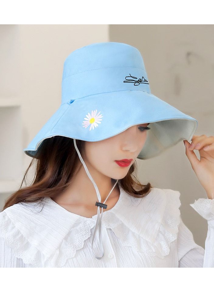 Little daisy beach hat ladies big brim hat sun protection hat