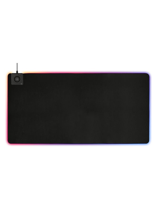 DELTACO RGB Mousepad with 10W Fast Wireless Charging & Extra Large Neoprene Surface, 90 x 40 cm, Black