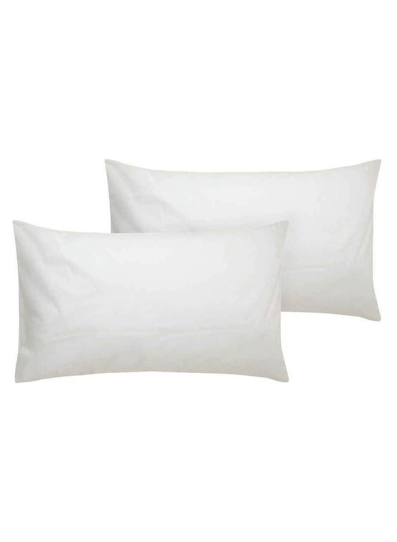 Hollow Fiber Pillows Set of 2 for Stomach and Back Sleepers Super Soft Hotel Quality, Standard Size Bed Pillow is Wrinkle Resistant and Breathable (White)