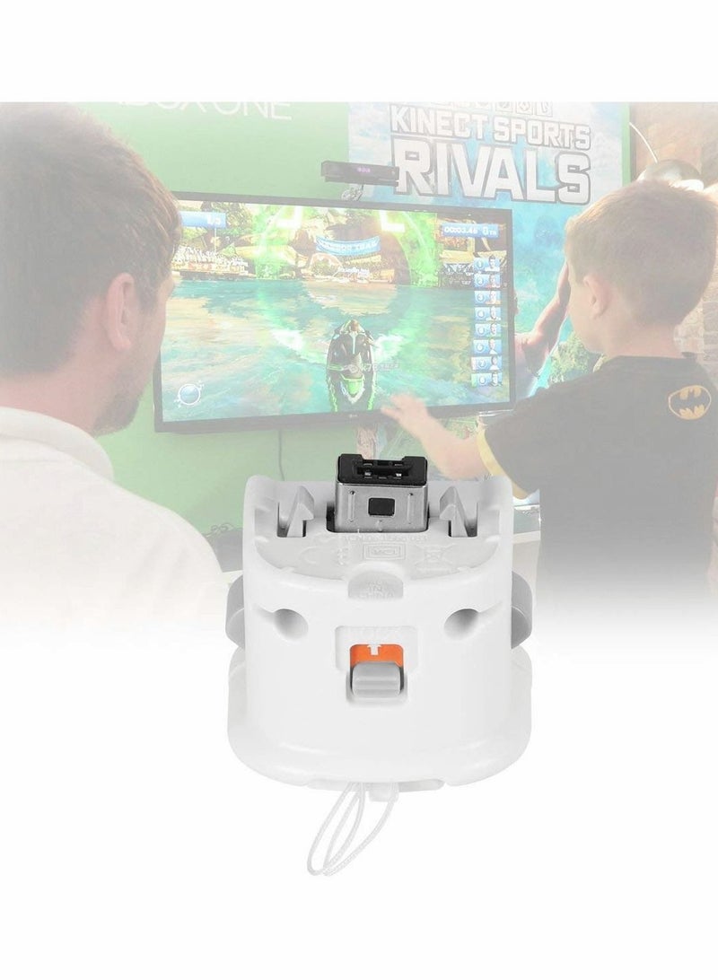 Wii Motion Plus Adapter for Adapter-Sensor Accelerator and Compatible Nintendo Remote Controller(White 1 pcs)