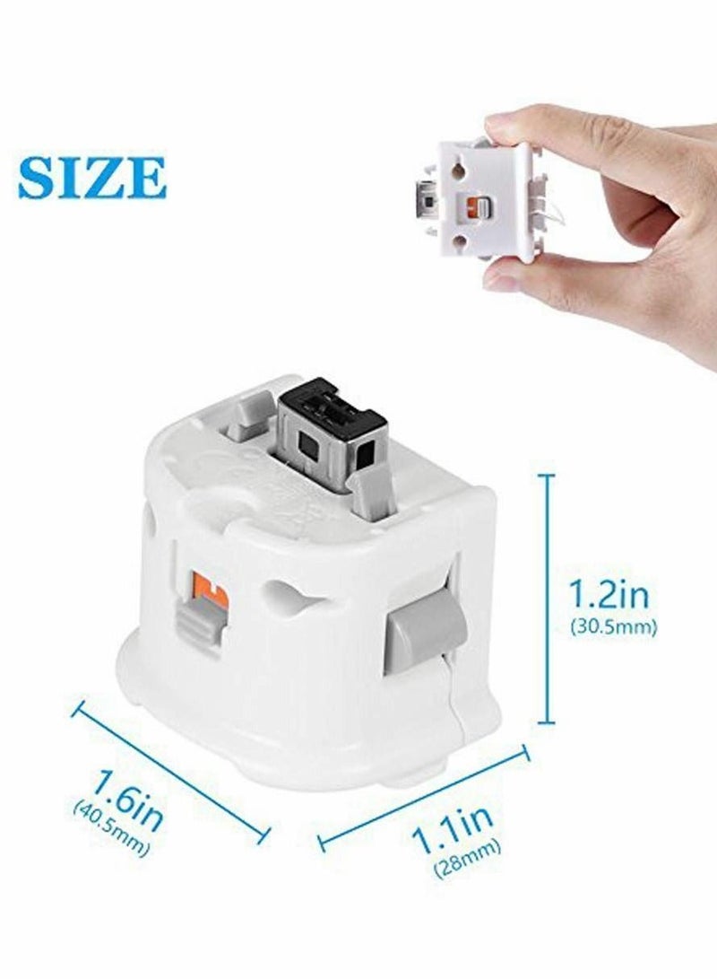 Wii Motion Plus Adapter for Adapter-Sensor Accelerator and Compatible Nintendo Remote Controller(White 1 pcs)