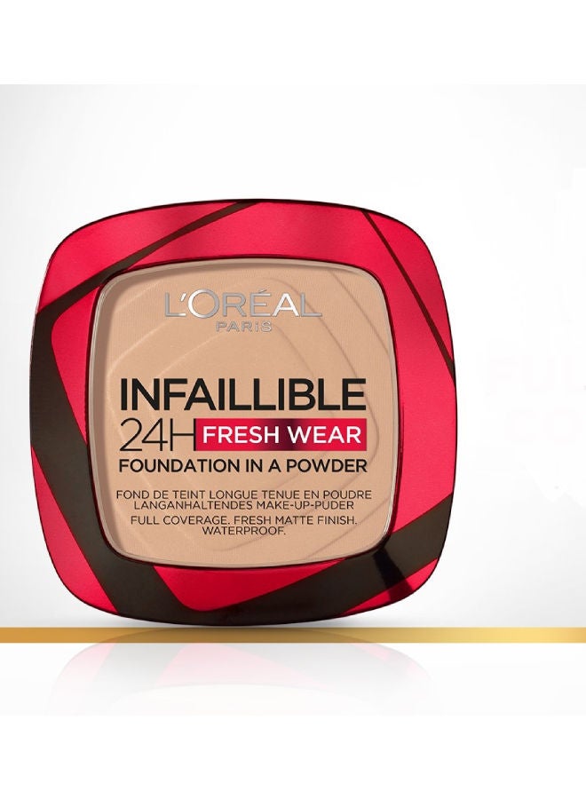 Infallible 24h Matte Compact Powder Long-lasting, Shade 130 True Beige, 9g 130 True Beige