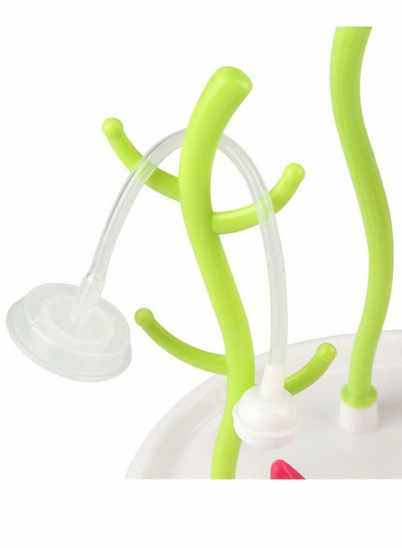 Baby Bottle Dryer Rack, Feeding Bottles Pacifier Cup Holder, Plastic Newborn Cleaning Drainer Holder Drying Safe for Bottles, Teats, Cups, Pump Parts, 1 Pcs