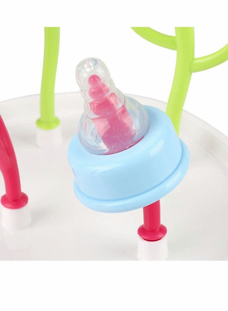 Baby Bottle Dryer Rack, Feeding Bottles Pacifier Cup Holder, Plastic Newborn Cleaning Drainer Holder Drying Safe for Bottles, Teats, Cups, Pump Parts, 1 Pcs
