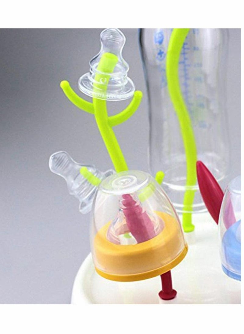 Baby Bottle Dryer Rack, Feeding Bottles Pacifier Cup Holder, Plastic Newborn Cleaning Drainer Holder Drying Safe for Bottles, Teats, Cups, Pump Parts, 1 Pcs