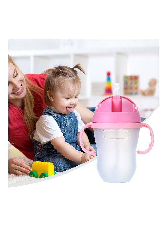 240Ml Baby Wide Mouth Feeding Water Bottle With Straw