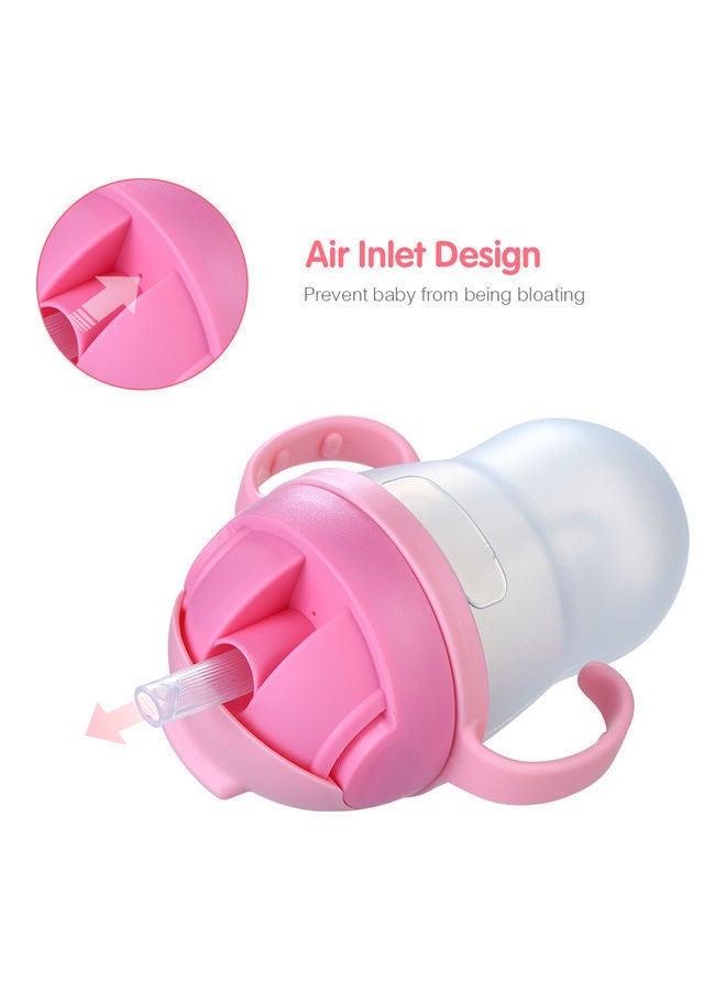 240Ml Baby Wide Mouth Feeding Water Bottle With Straw