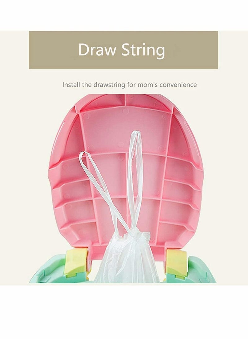 100pcs Portable Potty Chair Liners with Drawstring Bags Disposable for Baby Toilet Training Seat, Travel Universal Cleaning Bag Kids Toddlers Adults Pets Outdoors