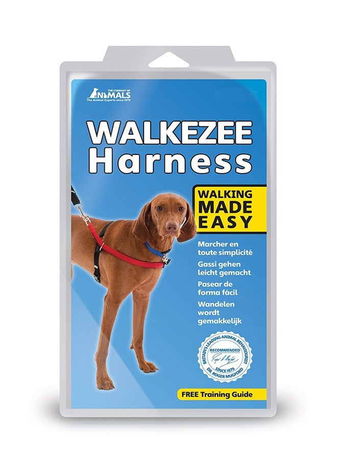 Dog Walkezee Harness Black/Blue/Red X-Largecm