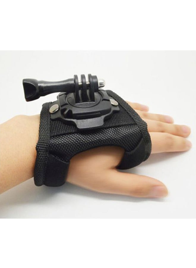 360 Degree Rotation Glove Hand Strap Holder For GoPro 32cm Black/Silver