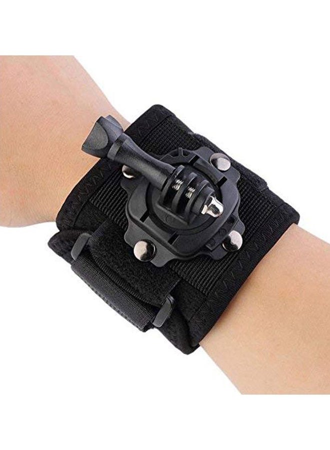 360 Degree Rotation Glove Hand Strap Holder For GoPro 32cm Black/Silver