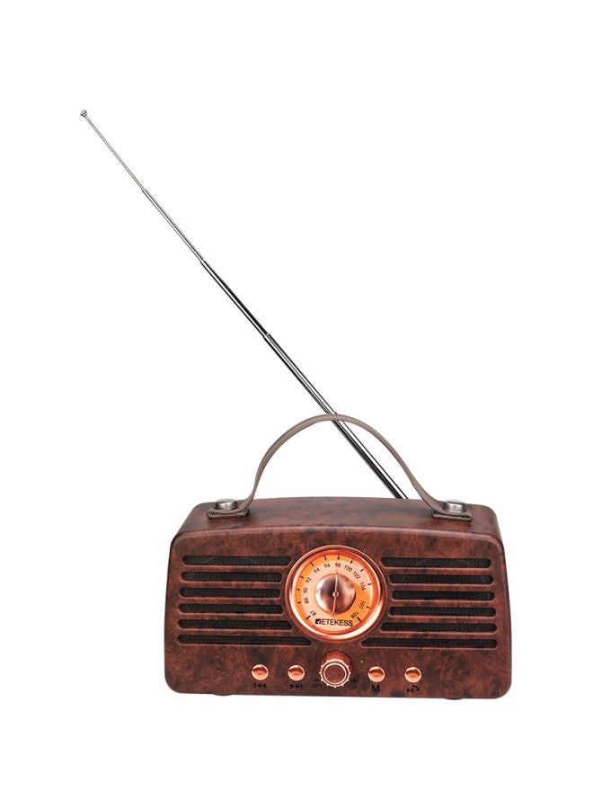 Retro FM Radio Receiver TR607 Brown