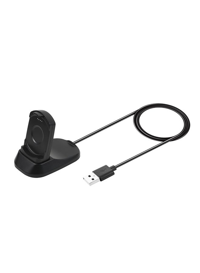 2-In-1 USB Fast Charging Dock Stand Holder For TicWatch Pro Black