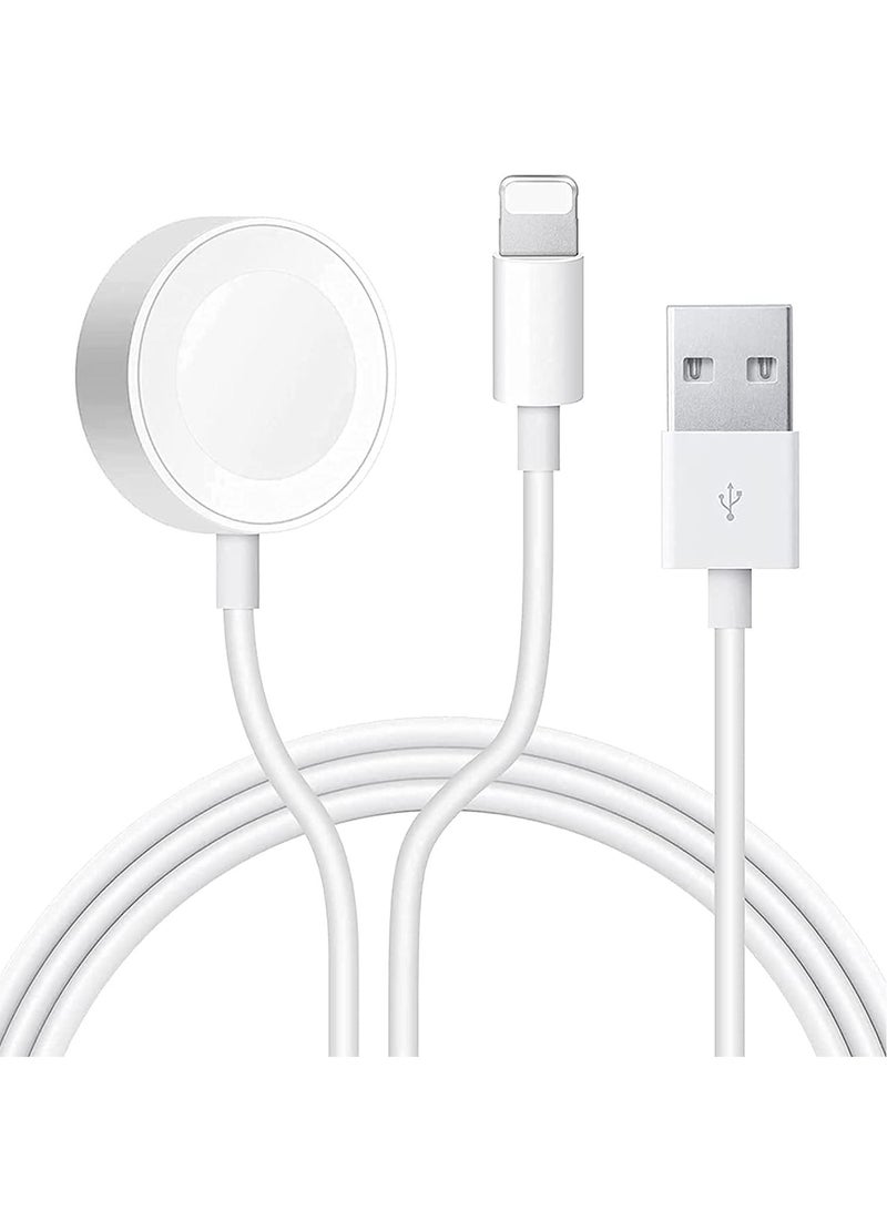 2 In 1 USB Lightning Cable And Magnetic Wireless Charger Adapter For Apple Watch Series