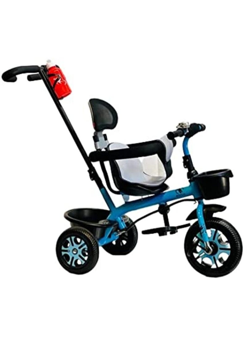 NTECH Kids Tricycles For 1 To 6 Years Old Baby Trike Kid's Ride On Tricycle With Push Bar 3 Wheels Bike For Boys and Girls 3 Wheels Toddler Tricycle (Blue)
