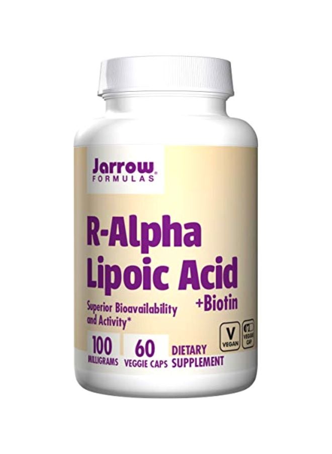 Dietary Supplement R-Alpha Lipoic Acid 100mg - 60 Capsules
