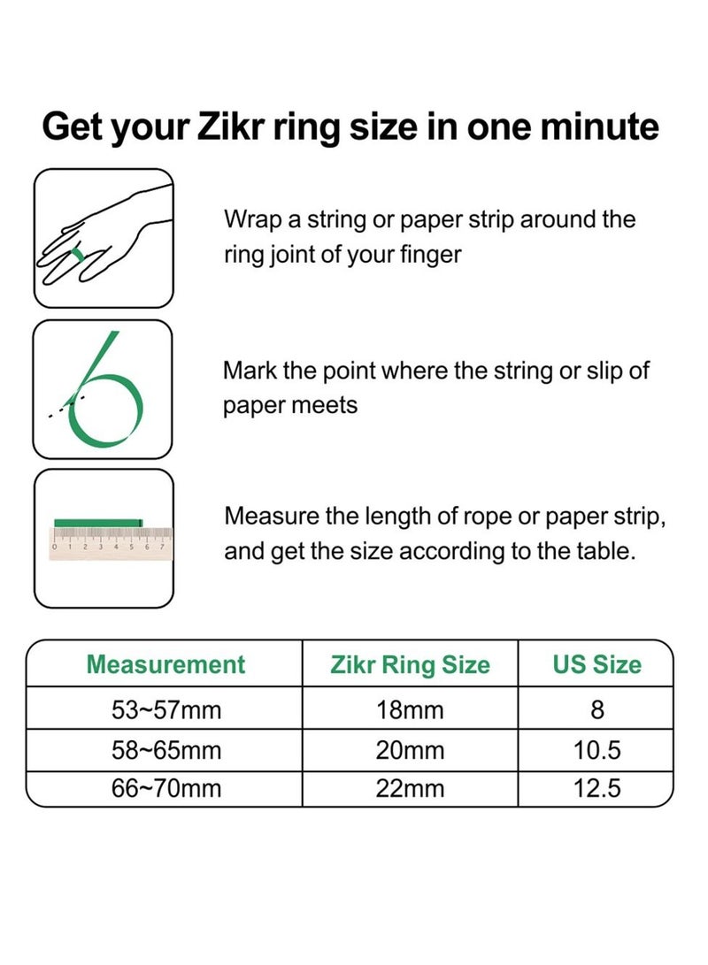 Smart Tasbih Zikr Lite Ring Brown Plastic 20MM