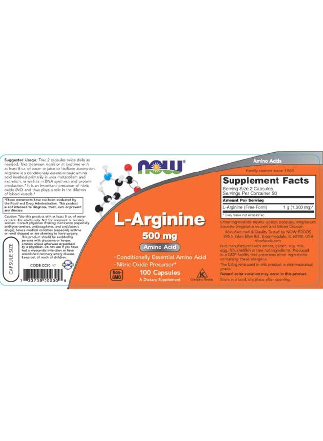 Doluble Strength L-Argininie 1000Mg Dietary Supplement - 120 Tablets