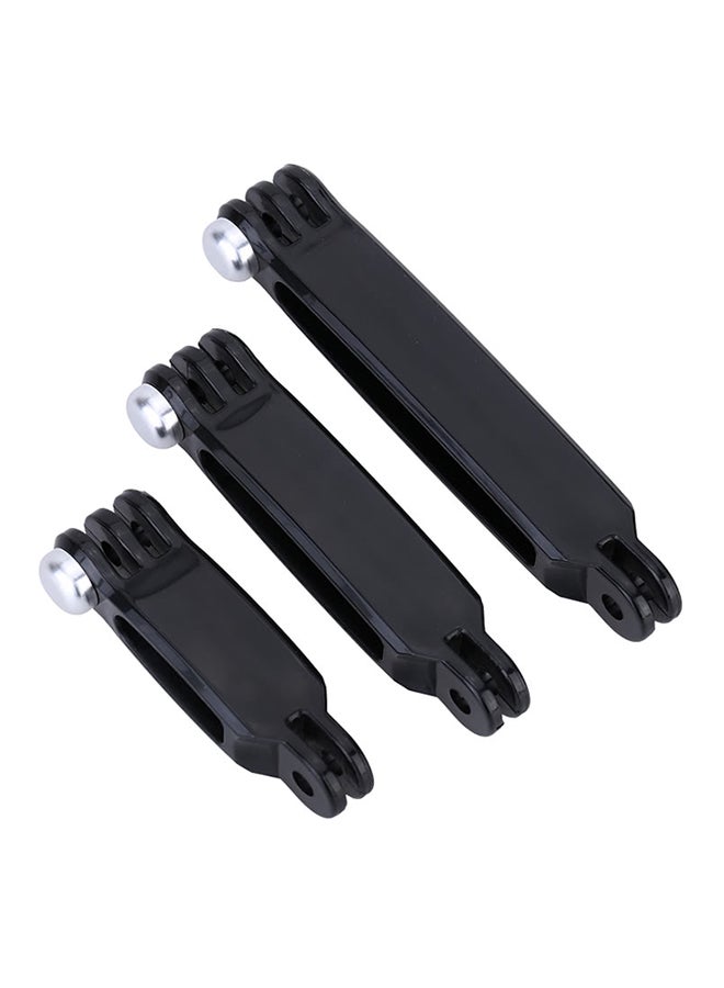 3-Piece Handheld Grip Extended Mount Arms Adapter Black