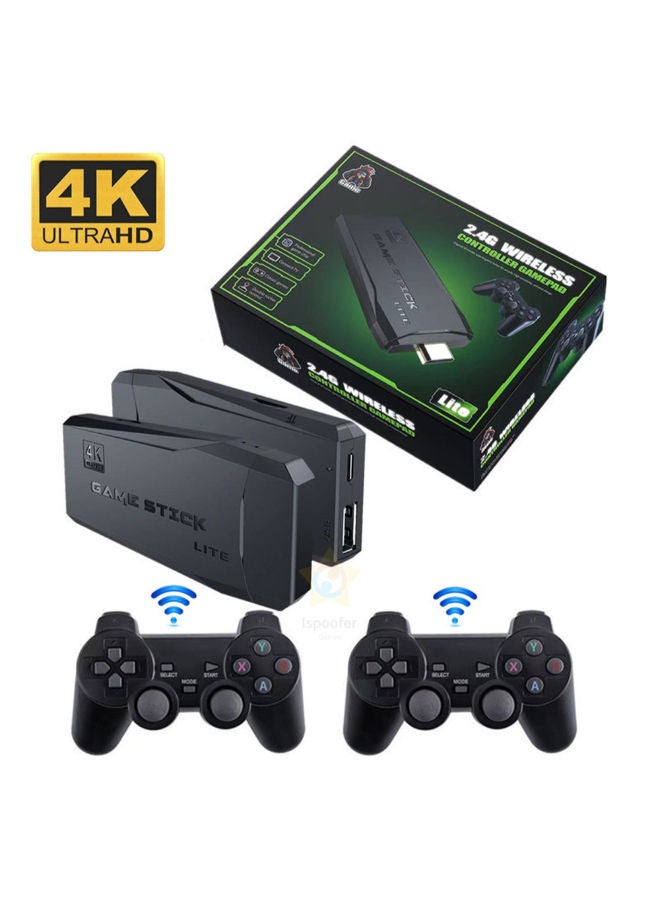USB Wireless Console Game Stick Video Game Console Built-in Classic Games 8 Bit Mini Retro Controller HDMI Output Dual Player- 4K Ultra HD Game Stick