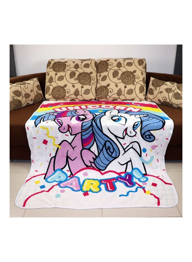 Printed Blanket Fleece Pink/Blue/Yellow 120x140cm