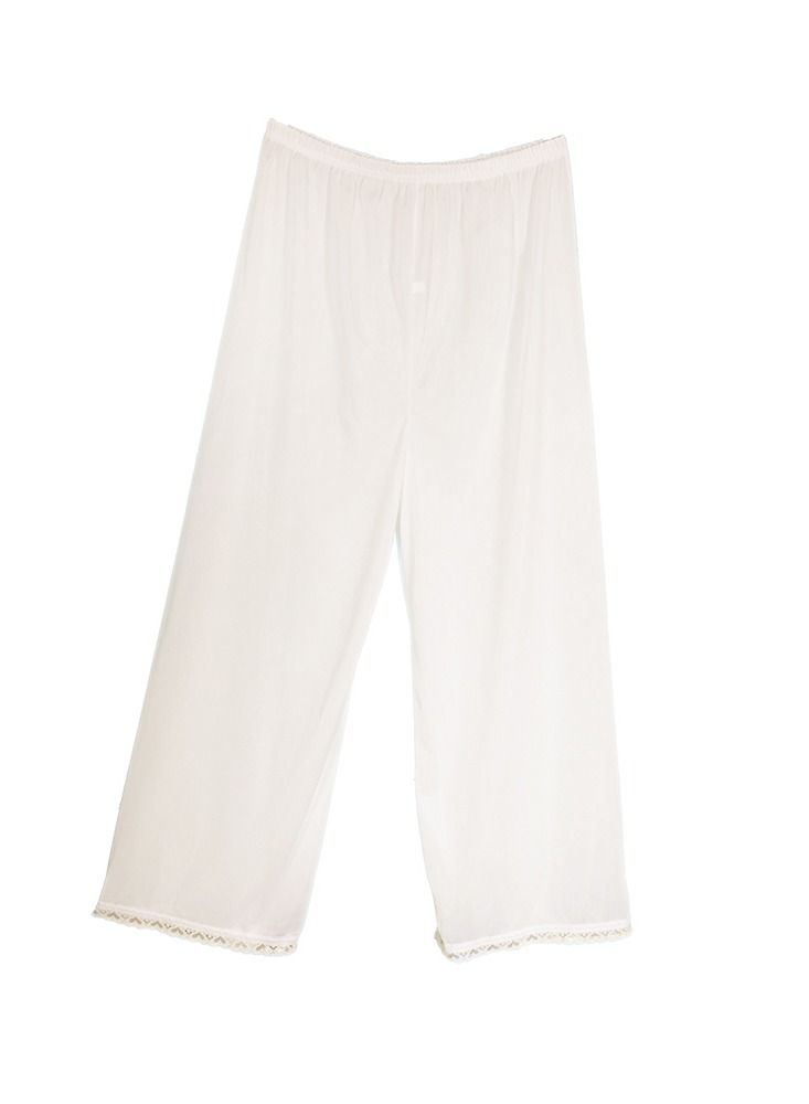 3 - Pieces Full Length Soft inner Pants Trousers Silk 100% with Elasticised Waistband Women Multicolor