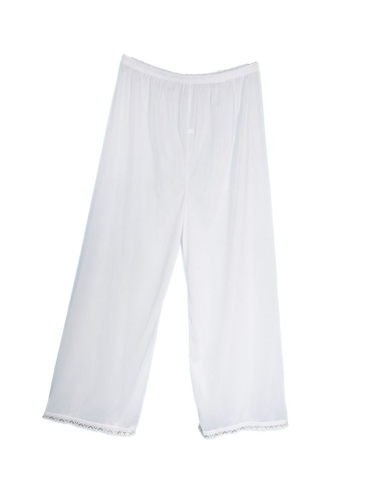 3 - Pieces Full Length Soft inner Pants Trousers Silk 100% with Elasticised Waistband Women Multicolor