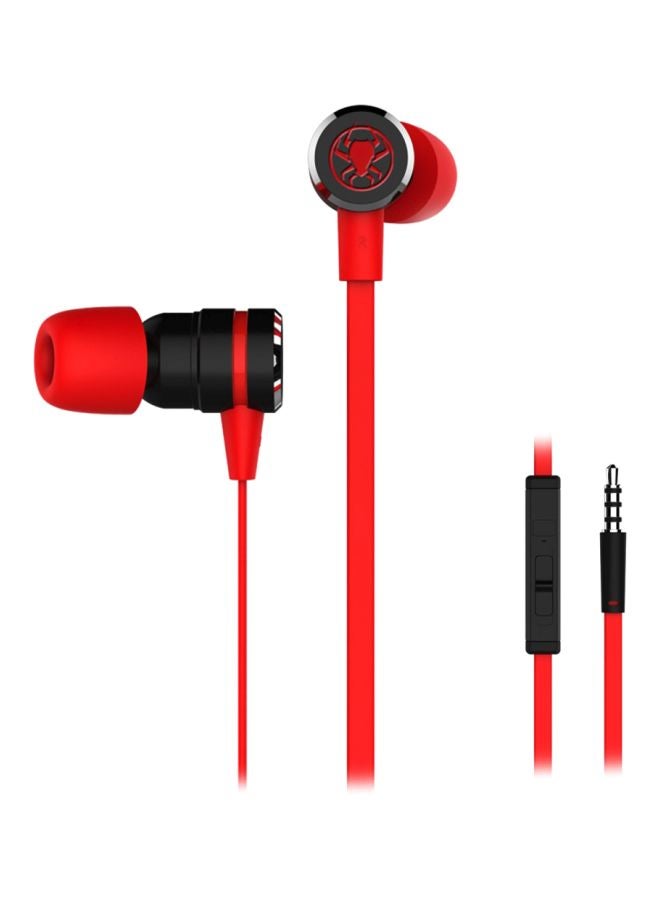 G30 In-Ear Wired Earphones With Mic Red/Black