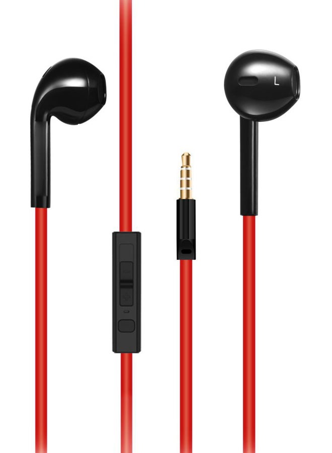 In-Ear Wired Stereo Earphones With Mic Red