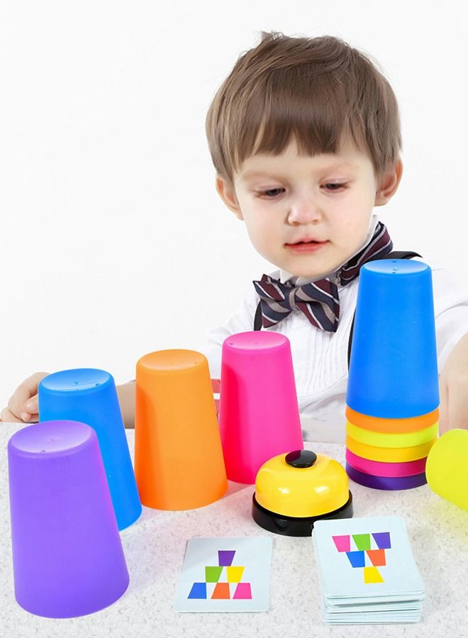 Cup Stacking Battle, Cup Stacking Game, Fast Stacking Cup Set, Speed Training Game, Children's Competitive Game Set, Logical Thinking Exercise, Educational Early Education Toys