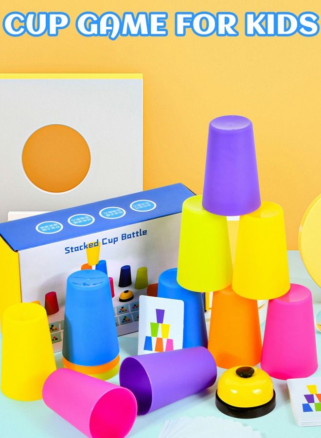 Cup Stacking Battle, Cup Stacking Game, Fast Stacking Cup Set, Speed Training Game, Children's Competitive Game Set, Logical Thinking Exercise, Educational Early Education Toys