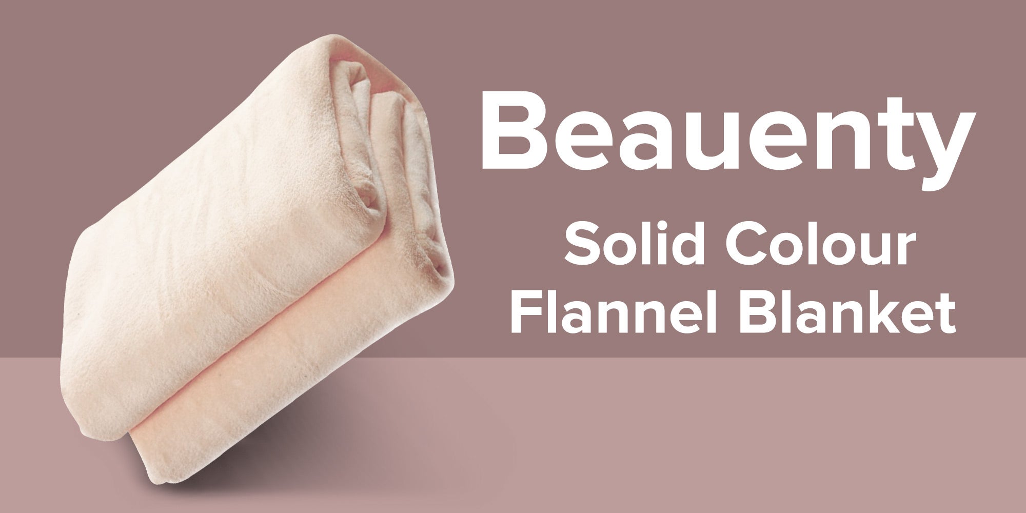 Solid Colour Flannel Blanket Fabric Beige 100x150cm
