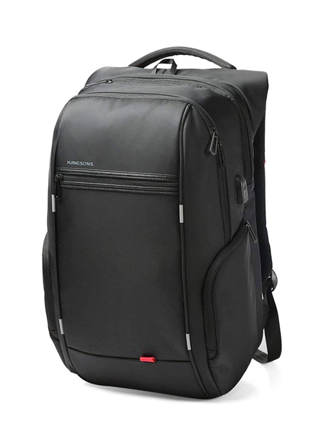 Anti Theft Laptop Backpack With USB Charging Port Black