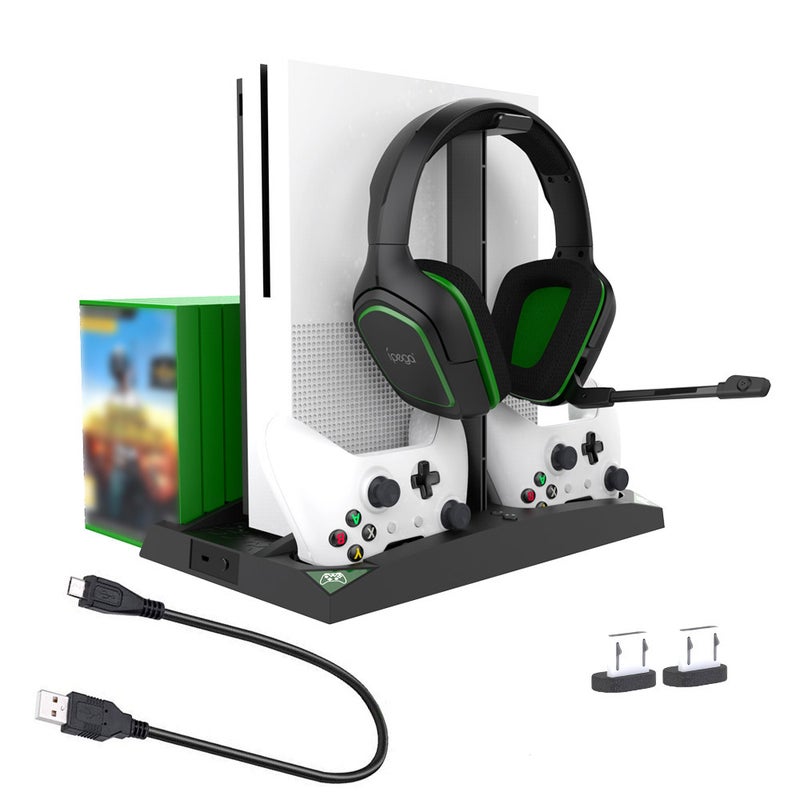 IPEGA Game Vertical Stand Headphone Holder Charging Base For Xbox One/Xbox One X/Xbox One S - wireless