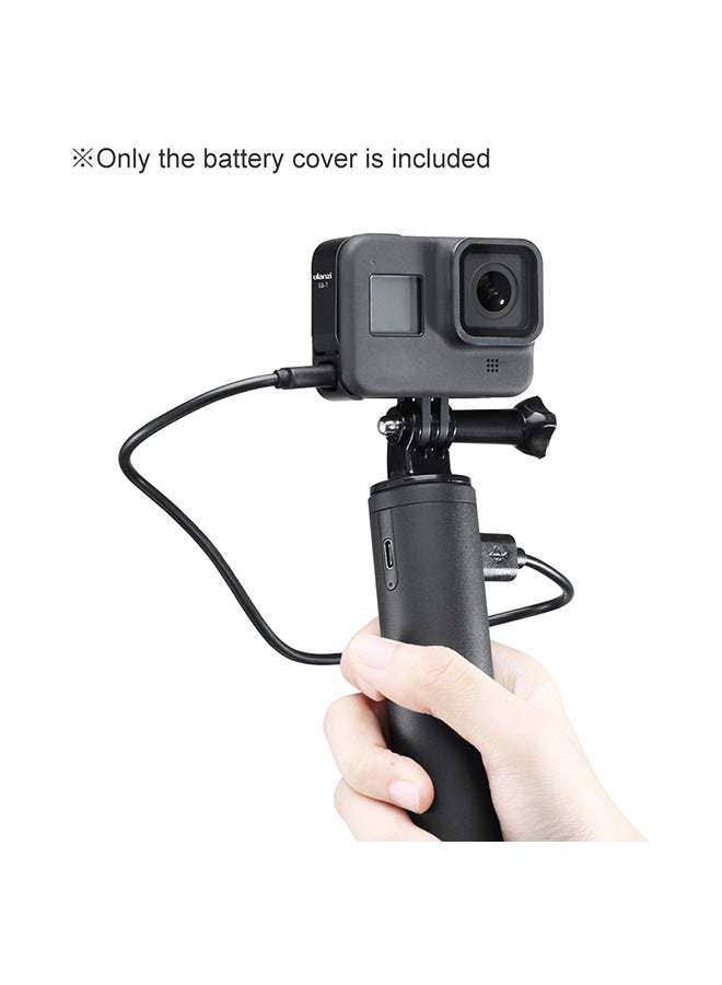 G8-7 Action Camera Battery Cover Lid Removeable Type-C Charging Port Adapter Black