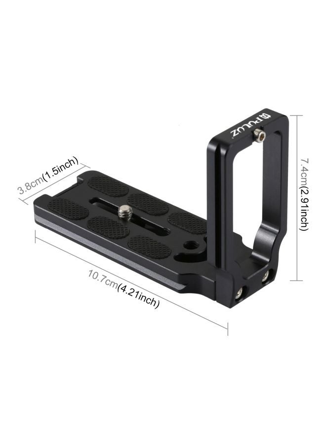 Vertical Quick Release L Plate Camera Bracket Black