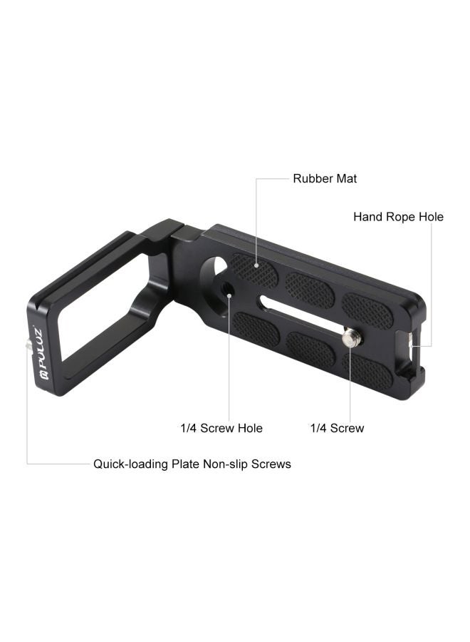 Vertical Quick Release L Plate Camera Bracket Black