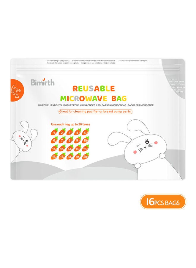 16-Piece Reusable Microwave Sterilizer Bag