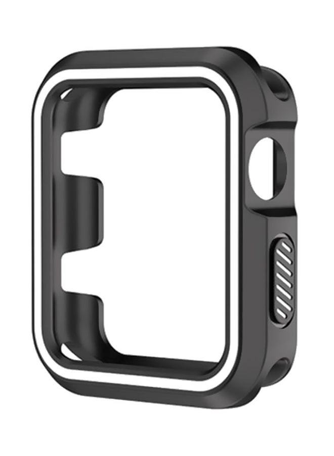 Rugged Armor Bumper Protective Case Cover For Apple Watch Series 1/2/3 42mm Black/White