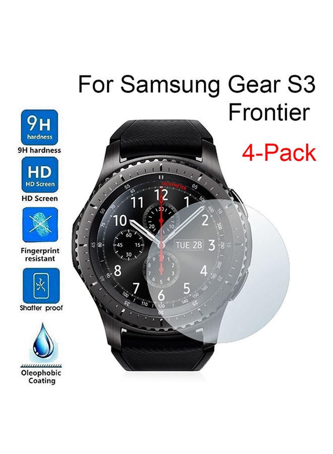 4-Piece HD Protector Film For Samsung Gear S3 Frontier Clear