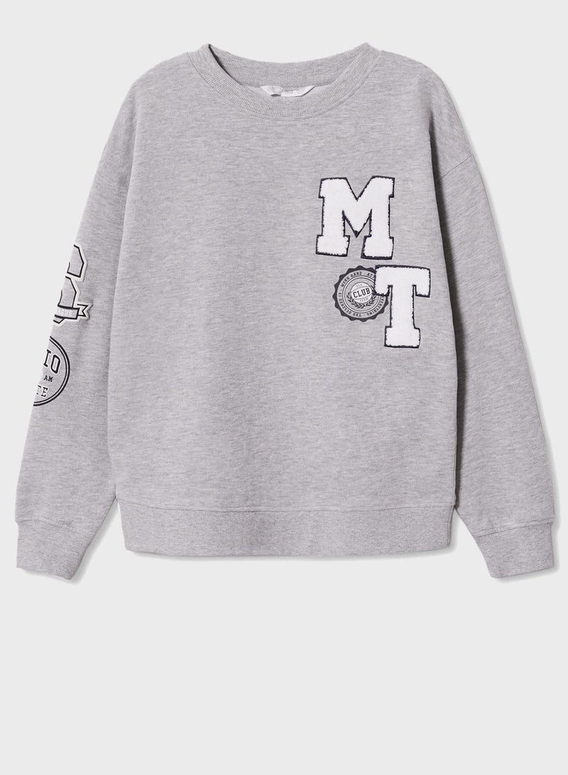 Youth Chest Embroidery Sweatshirt